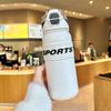 Termo Estudiante para la Escuela Especial Niño Gran Capacidad Deportivo Doble Taza para Beber 2025 Nuevo Taza con Popote para Niños