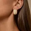 Pendientes de Acero Inoxidable con Incrustaciones de Gema de Resina de Gradiente de Temperamento Europeo y Americano Pendiente Geométrico Retro de Nicho para el Día a Día