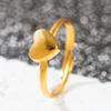 Anillo de acero inoxidable oro de 18 quilates el amor no se desvanece anillo abierto nuevo acero de titanio resistente al agua moda estilo retro