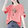 Camiseta de manga corta de marca con superávit de comercio exterior transfronterizo para mujer, top nuevo a la moda y juvenil de estilo chino para madres