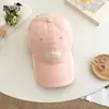 Boné de Baseball Bordado de Gato Estilo Coreano, Versátil e Emagrecimento Facial, Chapéu Casual de Verão para Uso Externo com Proteção Solar para Mulheres