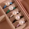 Moda Europeia e Americana Design Simples Popular Joia de Anel Aço Inoxidável Colorido Gotejamento de Óleo Anel de Contas Pão Cozido no Vapor para Mulheres