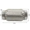 Ventas Directas de Fábrica de Conectores Flexibles de Escape Serie Doble, Fuelles de Escape Telescópicos Dobles de Acero Inoxidable Altamente Flexibles y Resistentes a la Tracción