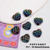 Waffle pequeño corazón de amor DIY cadena de joyería con cuentas cuerda para teléfono móvil aretes hechos a mano collar pulsera cuentas de joyería