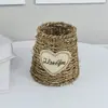 Cesta de Flores de Palha para Sala de Estar Venda por Atacado Vaso de Decoração de Interiores Nórdico Vaso para Floricultura Vaso de Flores Secas Cesta de Armazenamento Criativa Decorativa