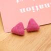 Feltro de Lã Cor Doce Fofo Pequeno Quadrado Triângulo diy Joias Artesanais Brincos Acessórios de Grampo Material