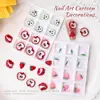 Decorações de Nail Art Transfronteiriças Strass de Resina Nail Art Realista 3D Morango de Creme Maçã Acessórios para Unhas Strass de Fundo Plano