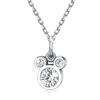 Zhen Rong Amazon deseo el más vendido Mickey Mouse flash diamante circón colgante collar de cadena de clavícula para mujeres europeas y americanas