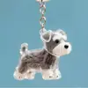 Colgante Creativo de Dibujos Animados para Guardar Pelo de Mascota Perro Golden Retriever Llavero de Almacenamiento Encanto para Bolso Cápsula Colección Conmemorativa
