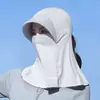 Sombrilla Refrigerante para Ciclismo al Aire Libre para Mujer, Nuevo Sombrero de Seda Helada para Primavera y Verano con Protección Solar, Protector de Cuello y Cubre Rostro Integrados