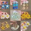 Aretes Transfronterizos de Flor de Rafia Nueva 925 Aretes de Aguja de Plata con Sentido de Alta Gama Joyería al Por Mayor de Estilo Bohemio para Mujer