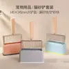 Pá para caixa de areia de gato com design original em metal, conjunto de pás para caixa de areia com cabo de madeira grande e base em cores de bala, pá para fezes de gato