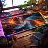 Alfombrilla de Ratón Luminosa RGB, Alfombrilla Extra Grande para Teclado de Gaming E-Sports, Alfombrilla Espesa para Escritorio de Oficina, LED Colorida Tamaño Grande al por Mayor