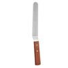Espátula Reta Multiuso de Aço Inoxidável com Cabo de Madeira para Bolo 8/ 10 polegadas Espátula para Confeitaria Raspador de Creme Espátula Curva Decorativa