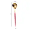 Vajilla de Acero Inoxidable 410, Cuchara Principal para Comida Estilo Chino Estilo Nórdico, Cuchara Moderna Portuguesa, Cuchara de Acero Inoxidable Estilo Occidental para Hotel