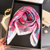 Bufanda Impresa de Seda Imitación Dopamina Estilo Coreano, Chal de Gama Alta, Bufanda para Cuello con Protección Solar, Pañuelo para la Cabeza, Bufanda para Mujer