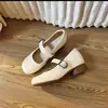 Sapatos Mary Jane Encontro Primeiro para Mulheres, Nova Coleção Outono 2026, Sola Macia, Tira Única, Boca Rasa, Adequado para Mulheres Baixas