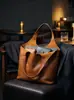 Bolso Tote de Piel Suave Vintage para Mujer, Bolso de Hombro de Gran Capacidad para el Trabajo, Bolso de Mano Simple de Gama Alta Europeo y Americano