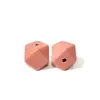 Cuentas hexagonales de silicona de 14 mm al por mayor, cuentas sueltas geométricas tridimensionales, para abalorios DIY, accesorios para pulseras y collares