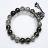 Pulseira de Cristal Cinza Fogos de Artifício de Jade de Memória de Ferro para Mulheres, Versátil Casual Cristal de Chá Pulseira da Moda Atacado