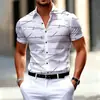 Camisas casuales transfronterizas europeas y americanas para hombre, sitio independiente de Amazon, ropa de manga corta para hombre de talla grande, nuevos estilos europeos y americanos para hombre