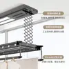Diretamente do fabricante, varal de roupas vertical e horizontal ajustável por controle remoto para varanda de casa, reforçado e reforçado, controlado por voz, totalmente automático para secar roupas e edredons