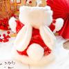 Ropa para perro otoño e invierno ropa gruesa gato traje Tang de princesa orejas de conejo bola de pelo lindo perro pequeño Teddy mascota 4958