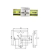 Huayi Mingtong Interruptor de Hebilla de Riel DIN35mm Hebilla de Sujeción Soporte de Montaje Aleación de Aluminio Base Negra y Blanca