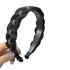 Peluca de diadema para mujer con pedrería brillante, trenza de espina de pez, tejido de cabello simulado, oculta la raya del cabello, aumenta el volumen del cabello, accesorio para el cabello de peluca