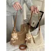 Bolso Tejido de Moda Transfronterizo 2026 Verano Vacaciones en la Costa Bolso de Playa Elegante de Moda Bolso de Hombro Cruzado