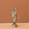 Estátua antiga de latão puro dos Oito Imortais cruzando o mar, ornamento de mesa, colecionáveis diversos antigos, itens de latão antigos para atacado