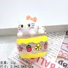 Taza de Café de Gato Luminoso Tridimensional Accesorios de Resina Pegamento de Crema Adornos de Paisaje Micro DIY Llavero Decoración de Pasador de Pelo