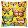 Funda de almohada de felpa corta de mariposa para el hogar transfronteriza, funda de almohada con estampado digital de gráfico de dibujos animados, cojín de almohada