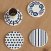 Posavasos Duro de Tierra de Diatomeas Estilo Japonés, Alfombrilla Aislante de Calor para Escritorio, Alfombrilla Absorbente Anti-quemaduras, Posavasos para Taza de Café y Té Estilo Wabi-Sabi, Secado Rápido