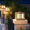 Luminária de Cabeça Solar para Pilar de Portão de Valla de Villa, Lâmpada Simples Moderna à Prova d'Água para Pilar de Portão de Pátio
