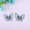 Caliente Bordado de Doble Malla Decoración de Mariposa Accesorios de Prenda diy Hecho a Mano Accesorios para el Cabello Parche de Tela de Mariposa Bordada