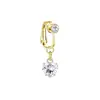 Anillo de Acero Inoxidable para Ombligo Falso Transfronterizo Piercing Libre Serie Dorada Larga Joyería para Piercing Abdominal Venta al por Mayor