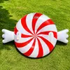 Flotador inflable de PVC para nieve/Trineo de nieve engrosado/Juguete de invierno para exteriores con forma de caramelo y doble barra de agarre para adultos