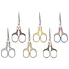 En stock tijeras de punto de cruz tijeras para té tijeras para bolsitas de té mini hilo tijeras pequeñas color acero inoxidable estudiante oficina tijeras flor de ciruelo