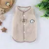 Chaleco de Polar Grueso Tipo Oso para Gato y Perro, Otoño e Invierno, con Correa, Anti-Desprendimiento, Ropa Cálida para Mascotas como Pomerania y Corgi
