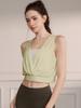Chaleco deportivo de nailon jacquard de alta gama para mujer, ropa de yoga profesional holgada, blusa deportiva de verano