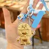 Chaveiro Pingente Ouro Puro 999 Desenho Animado Fofo Gato Kt Bolinho de Arroz Corrente para Celular Pingente Atacado