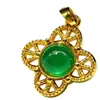 2025 Nuevo Modelo Colgante Flor de Calcedonia Verde Imperial Tipo Hielo, Estilo Nacional de Moda, Fácil de Combinar, 8034 Retro Artístico