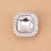 Botões quadrados generosos com diamante costurados à mão estilo Chanel pequeno para casacos Roupas jaqueta corta-vento suéter malha botões de metal