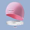 Gorro de natación unisex de silicona con forma de gota de agua y partículas, impermeable, de color sólido, con burbujas