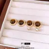 Pendientes Redondos de Resina con Aguja de Plata Estilo Milad, Pendientes Retro Simples de Alta Gama, Pendientes de Moda y Elegantes para Mujer, Diseño de Nicho