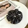 Goma de pelo scrunchie vintage versátil extragrande para adultos, elegante scrunchie floral para coleta