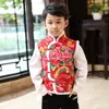 Colete de Algodão Floral Grande do Nordeste Nongjiale Colete Infantil Estilo Étnico Traje Tang Festivo Pequeno Casaco de Algodão Roupa para Performance de Dança