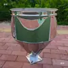 Tolva de Alimentación para Máquina de Moldeo por Inyección Alimentador de Succión Tolva de Acero Inoxidable de 50 KG Tolva de Transición Tolva para Extrusora Tolva de Descarga de 25 KG