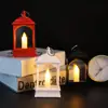 Vela Electrónica Lámpara de Viento Pequeña con Lados Transparentes y Fuente de Luz Incorporada para Decoración, Fiestas Navideñas, Reuniones y Navidad